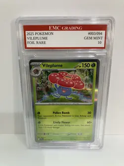 VILEPLUME #003/094 HOLO RARE FOIL Pokemon 2025 Card GRADED 10 CCG - Image 1