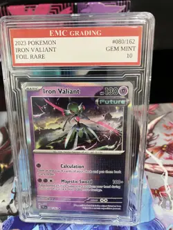 IRON VALIANT 2023 FOIL Holo #080/162 Pokemon Card GRADED 10 TCG CCG - Image 1
