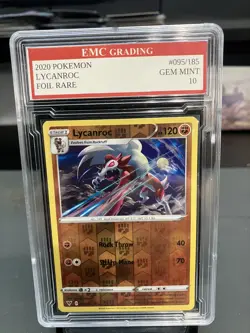 LYCANROC RARE 2020 FOIL #95/159 Pokemon Card GRADED 10 TCG CCG - Image 1