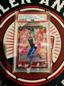 PSA 10 BULMA THE BUNNY GIRL BT10-011 2020 DRAGON BALL SUPER CARD GAME GEM MINT - Image 1
