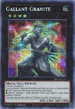 *** GALLANT GRANITE *** 1ST EDITION SECRET RARE MP20-EN167 YUGIOH! - Image 1