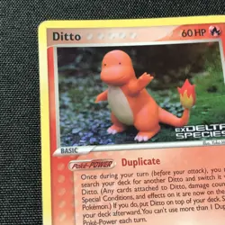 Pokemon 2005 Ditto Charmander Ex Delta Species Reverse Holo Card 37/113 Rare LP - Image 3