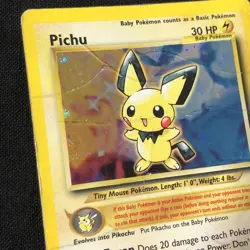 Pokemon 2000 Pichu Neo Genesis Holo Card 12/111 HP / DAMAGED - Image 4