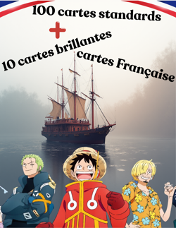 Lot 110 cartes One Piece Card Game – 100 cartes + 10 brillantes Toutes extension - Image 2