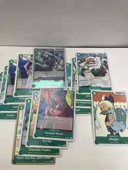 One Piece CCG English Bulk Lot 80+ Cards Including 6 Foils All Colors All NM - Image 2