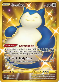 Snorlax Gold Secret Rare 224/198 Chilling Reign Pokemon Card NM/M – Ultra Rare - Image 4