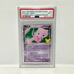 PSA 9 Mew EX 88/92 - Celebrations 25th Anniversary - Graded Pokemon Card - Image 1