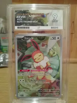 Eevee SVP 173 Ace 9 Prismatic Evolutions Black Star Promo Graded Pokemon Card - Image 1