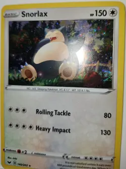 Bubble Fart Snorlax 140/202 COSMOS HOLO Bleed Pokemon Card TCG HD Swirls 🌀 Rare - Image 2