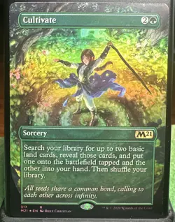 MTG : Cultivate / Alternate Art M21 317 - Core Set 2021 - Rare FOIL / PACK FRESH - Image 1