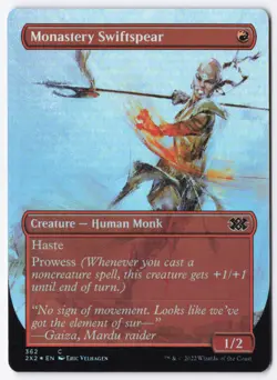 Monastery Swiftspear (Borderless) Foil C Double Masters 2022 362 NM - Image 1