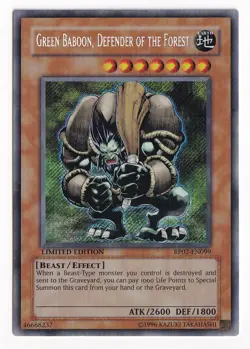Yugioh! Green Baboon, Defender of the Forest - RP02-EN099 - Secret Rare - Image 1