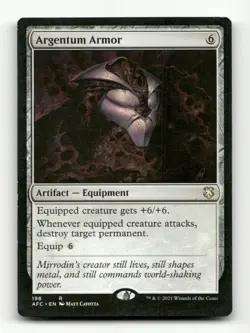 Argentum Armor Commander: AFR #198 Magic the Gathering - Image 1