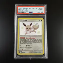 PSA 10 Eevee SV41/SV94 Pokemon Hidden Fates Holo Card - Image 1