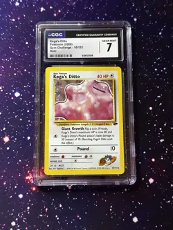 Pokemon Koga's Ditto 10/132 Gym Challenge Holo Rare CGC 7 2000 Wizards TCG - Image 1