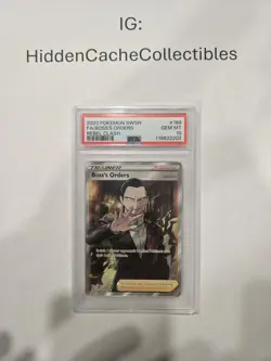 2020 Pokemon Sword And Shield Rebel Clash Boss's Orders #189 PSA 10 - Image 1