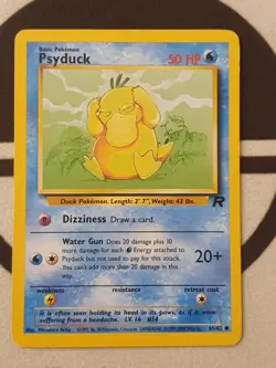 Pokemon Karte Enton 65/82 Team Rocket Set Pokemon 1999 Vintage TCG Psyduck - Image 2