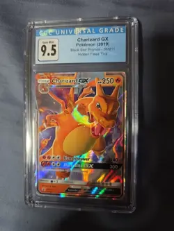 Pokemon Card Graded Charizard GX Black Star Promo SM211 Hidden Fates Tin 9.5 CGC - Image 3