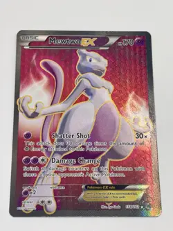 Pokemon Mewtwo EX Ultra Rare Full Art Holo 158/162 Breakthrough 170 HP Mint - Image 1