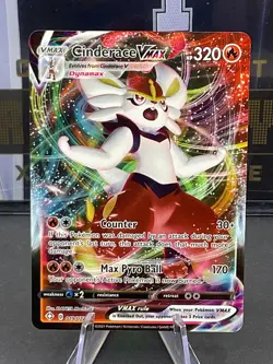 Pokemon TCG Cinderace VMAX 019/072 Holo Shining Fates Ultra Rare Full Art - Image 1