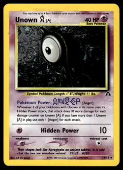 Unown A #14 - Rare HOLO - Pokemon Neo Discovery WOTC - NM - Image 1