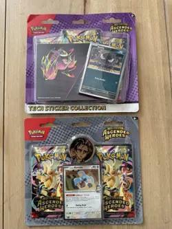 Pokemon TCG Ascended Heroes Triple Blister Tech Sticker & Larry’s Blister. - Image 1