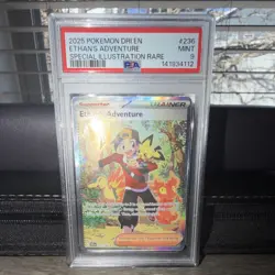 Pokemon Ethan's Adventure 236/182 Destined Rivals Illustration Rare Holo PSA 9 - Image 1