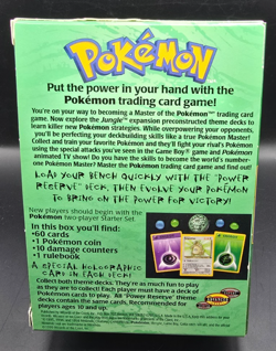 Pokemon TCG WOTC 1999 Base Set Jungle EMPTY Theme Deck w/ Rule Book - Image 2