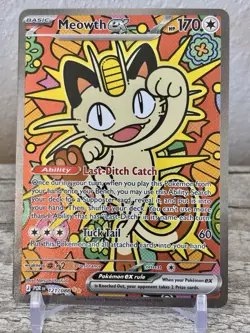 Meowth ex 121/088 ENGLISH Special Illustration Rare - Perfect Order SIR Pokemon - Image 1