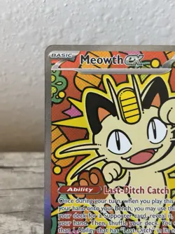 Meowth ex 121/088 ENGLISH Special Illustration Rare - Perfect Order SIR Pokemon - Image 3