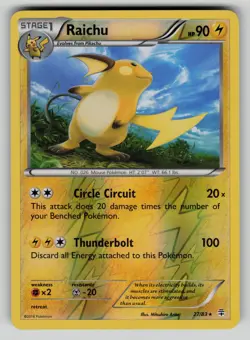 Raichu 27/83 Holo Rare Generations Pokemon Reverse Holo NM - Image 1