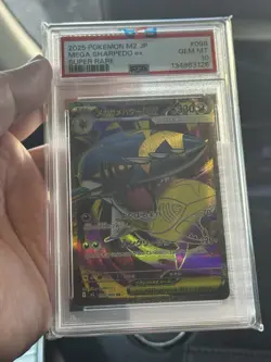 Pokemon Mega Sharpedo EX 098/080 M2 Inferno X Holo Super Rare PSA 10 2025 - Image 1