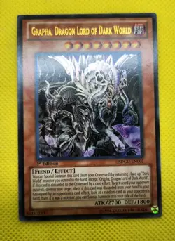 Grapha, Dragon Lord of Dark World SDGU-EN001 1ST EDITION ULTRA RARE YU-GI-OH! - Image 1