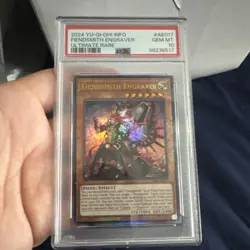 Konami Yu-Gi-Oh! Fiendsmith Engraver AE017 PSA 10 Ultimate Rare INFO 2024 POP 2 - Image 1