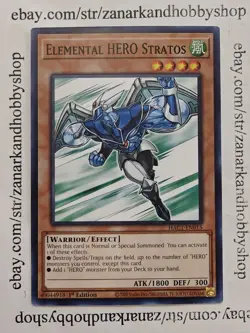 Yugioh Elemental HERO Stratos HAC1-EN015 Common NM - Image 1
