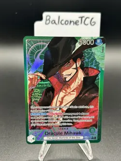 One Piece Dracule Mihawk - OP14-020 (Alternate Art) The Azure Sea's Seven OP14 - Image 2