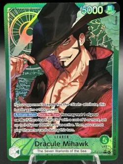 One Piece Dracule Mihawk - OP14-020 (Alternate Art) The Azure Sea's Seven OP14 - Image 3