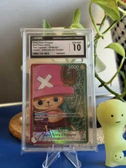 CGC Gem Mint 10 One Piece Tony Tony Chopper OP08-001 Leader Alt Art English PSA - Image 1