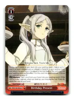 Weiss Schwarz Frieren Beyond Journeys End Birthday Present (A) SFN/S108-E065a - Image 1