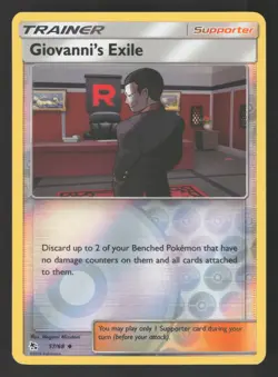 Giovanni's Exile 57/68 Reverse Holo Pokemon Hidden Fates - Image 1