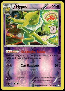 Hypno 51/122 Rare BREAKpoint Pokemon Reverse Holo NM - Image 1