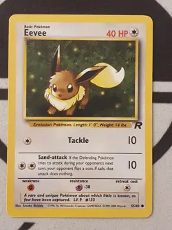 Pokemon Karte Evoli 55/82 Team Rocket Set Pokemon 1999 Vintage TCG Eevee - Image 2