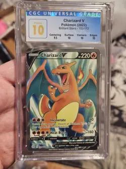 Pokemon CGC Pristine 10 Charizard V Full Art Brilliant STARS - Image 1