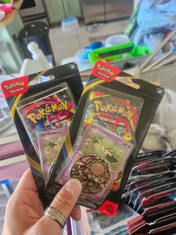 2 packs New Sealed! Pokemon TCG Phantasmal Flames Blister Packs Whimsicott x2 - Image 1