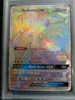 Graded PSA 8 2018 Pokemon Sun & Moon GENESECT GX #224 Lost Thunder NM - MT - Image 2