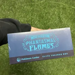 Sealed In Hand Pokemon TCG Mega Evolution Pokemon Center Phantasmal Flames ETB - Image 2