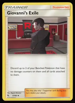 GIOVANNI'S EXILE 57/68 UNCOMMON HIDDEN FATES POKEMON NM/M - Image 1