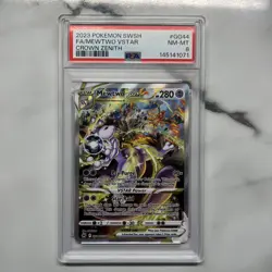 PSA 8 Mewtwo Vstar GG44/GG70 Crown Zenith Galarian Gallery Pokemon Holo MINT - Image 1