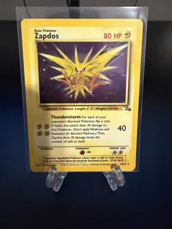 Pokemon TCG Zapdos Holo Rare Fossil Unlimited 15/62 - Image 1
