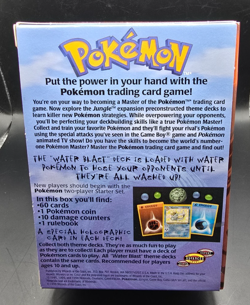Pokemon TCG WOTC 1999 Base Set Jungle Water Blast EMPTY Theme Deck w/ Rule Book - Image 2